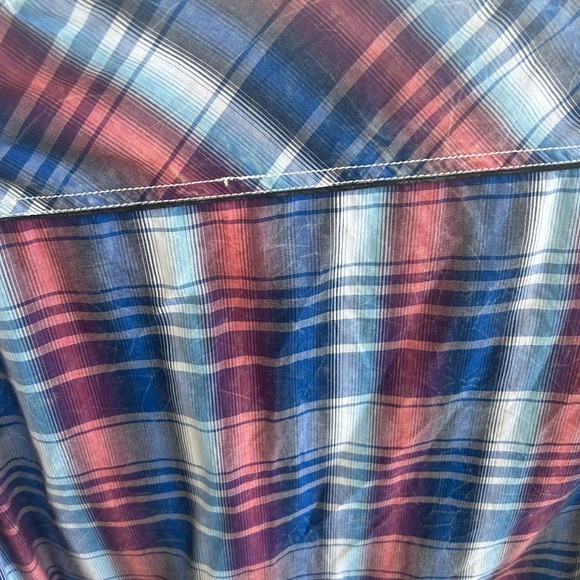 Rock and Roll Denim - Western Slim Fit Plaid Long Sleeve Snap Shirt - Picture 7 of 8